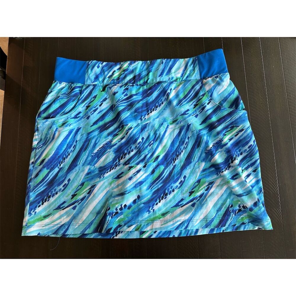 Reel Legends Women's Blue Wave Adventure Swim Skirt Size M